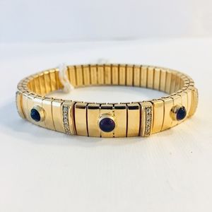 Amethyst Nomination Extension Golden Bracelet